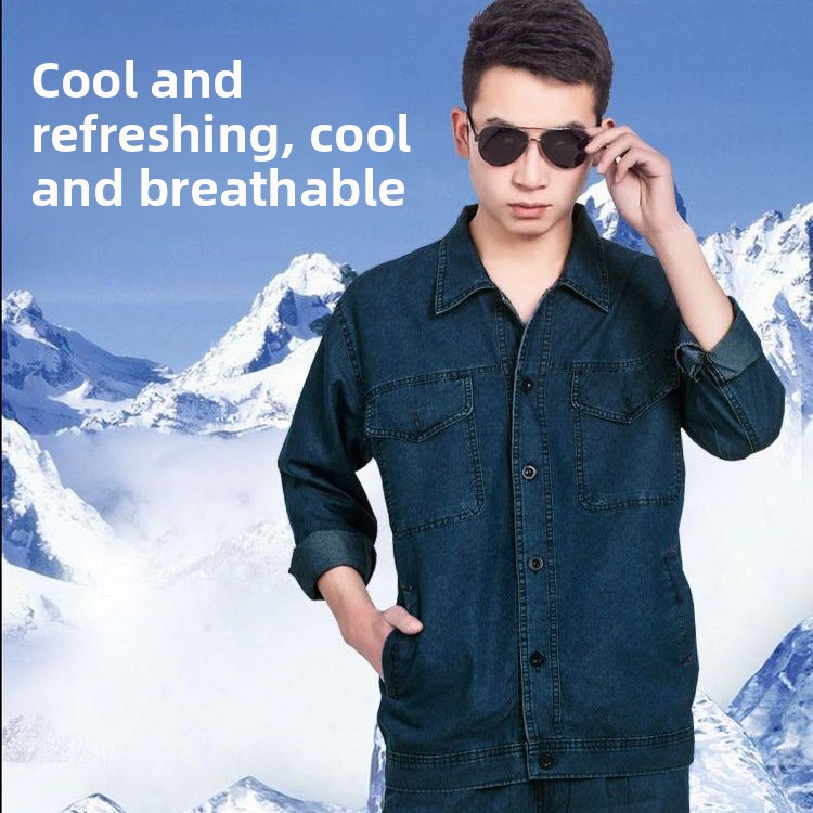 Summer Clothing Sets - Lightweight Summer Denim Workwear Set for
