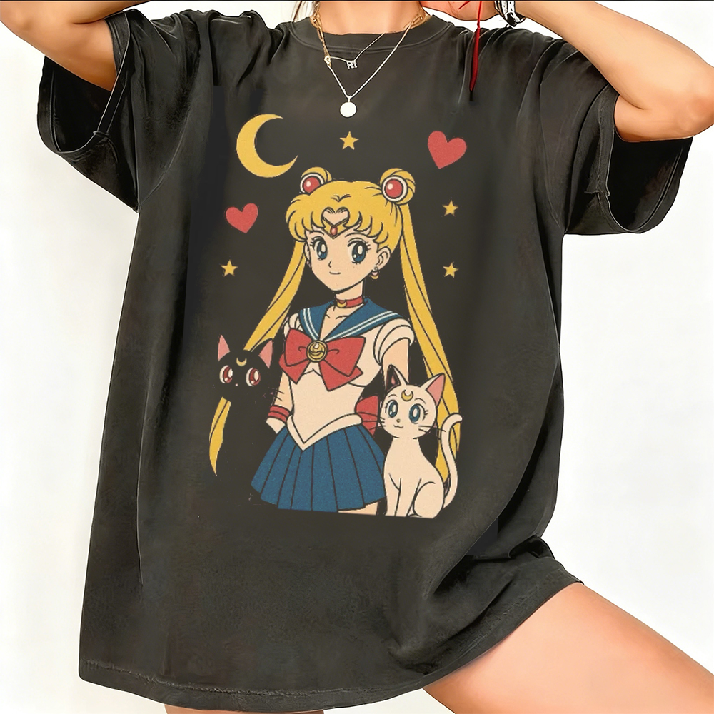 Summer Clothing Trends For Women - Sailor Moon Retro 90s Anime Graphic