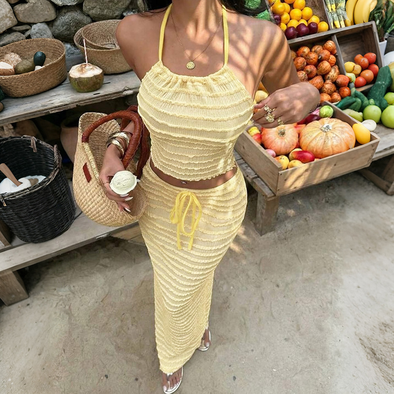 Summer Clothing Model - Sexy Elegant Dress Two Piece Skirt