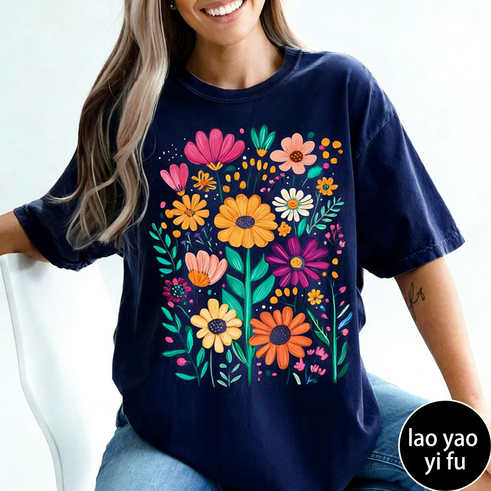 Boho Summer Floral Women TShir - Summer Clothing Vibes บทวิจารณ์และราคา