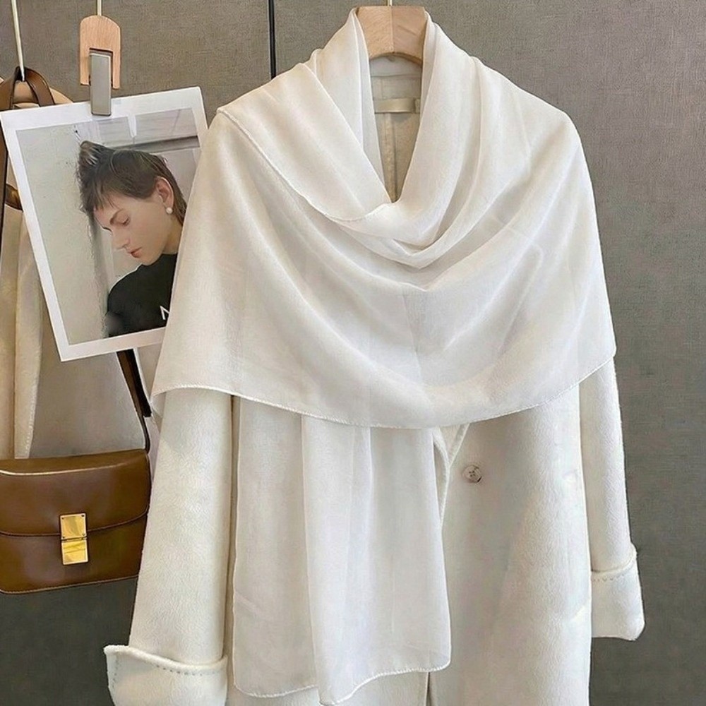 Solid Color Thin Shawl Chiffon - Sarong Pareo Wrap บทวิจารณ์และราคา