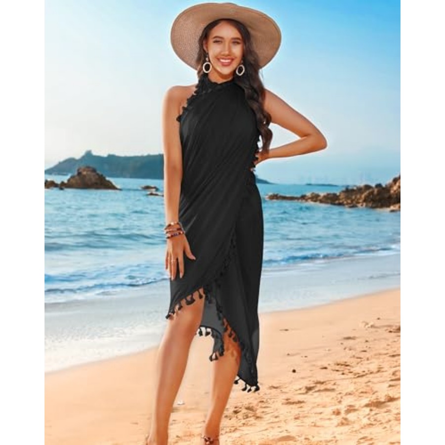 Sarong Cover Up Womens Beach C - Sarong Pareo Wrap บทวิจารณ์และราคา