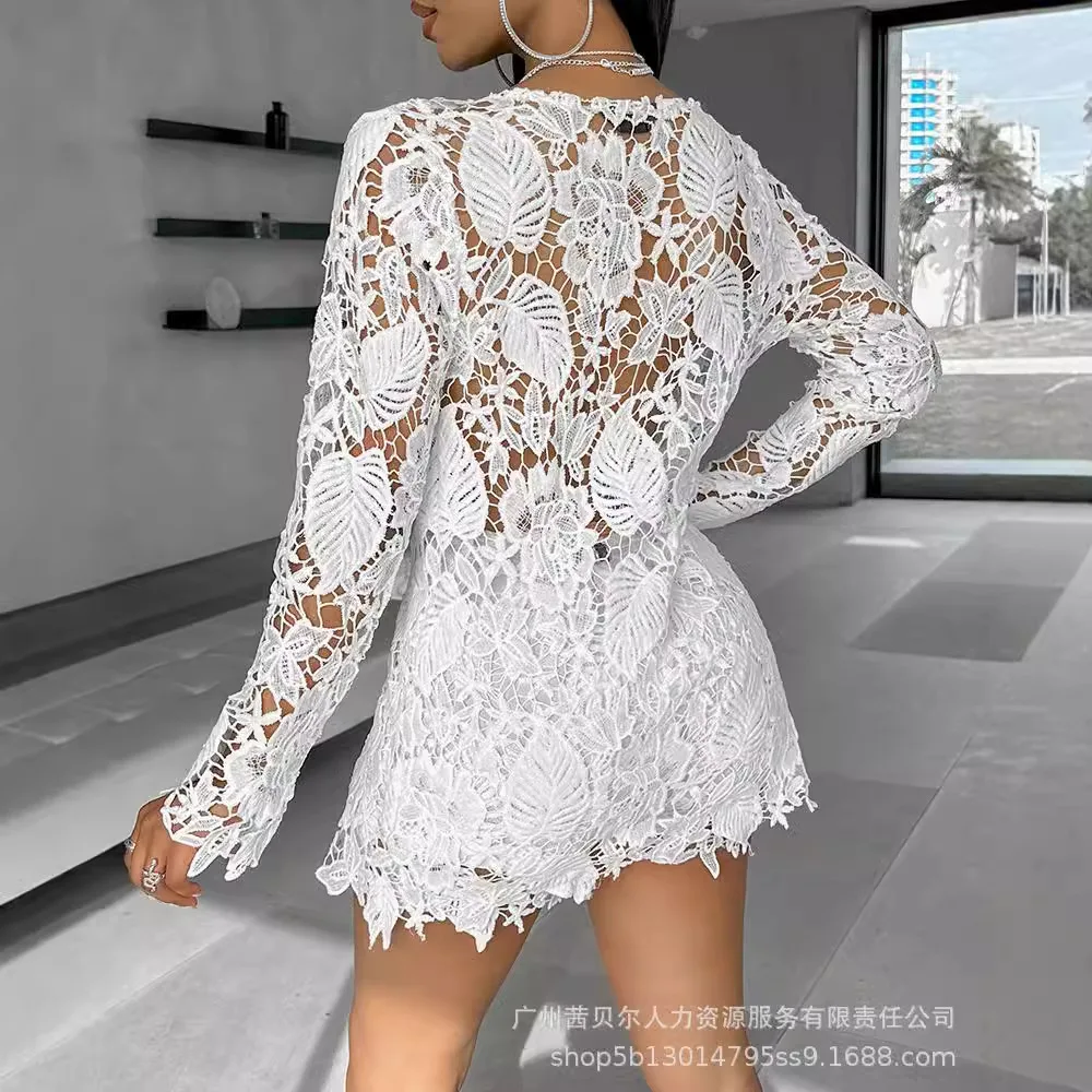 Women Sexy Short Sets Hollow O - Summer Clothing Linen บทวิจารณ์และราคา