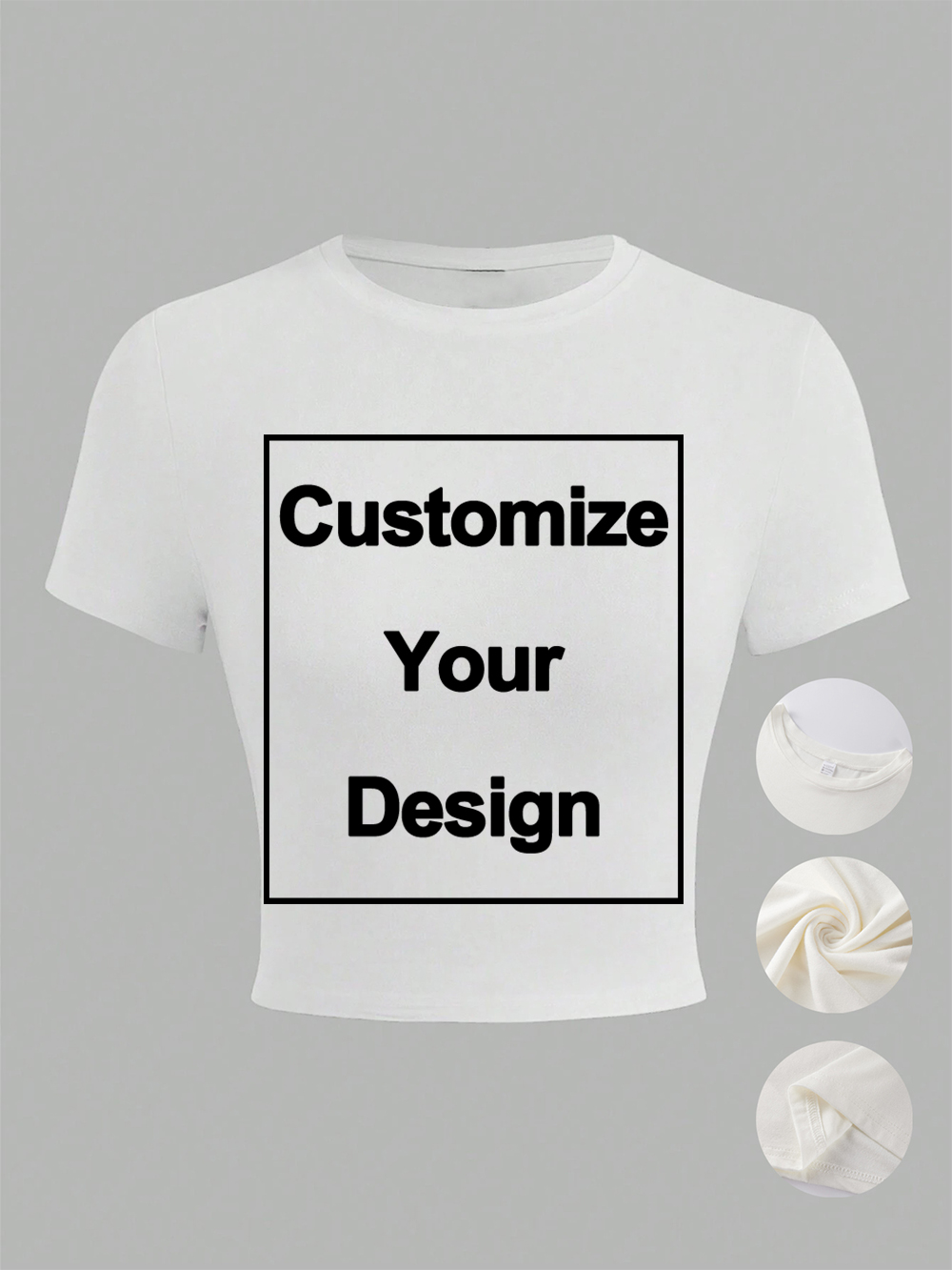 Custom Womens Cotton Crop Tops - Summer Clothing Model บทวิจารณ์และราคา