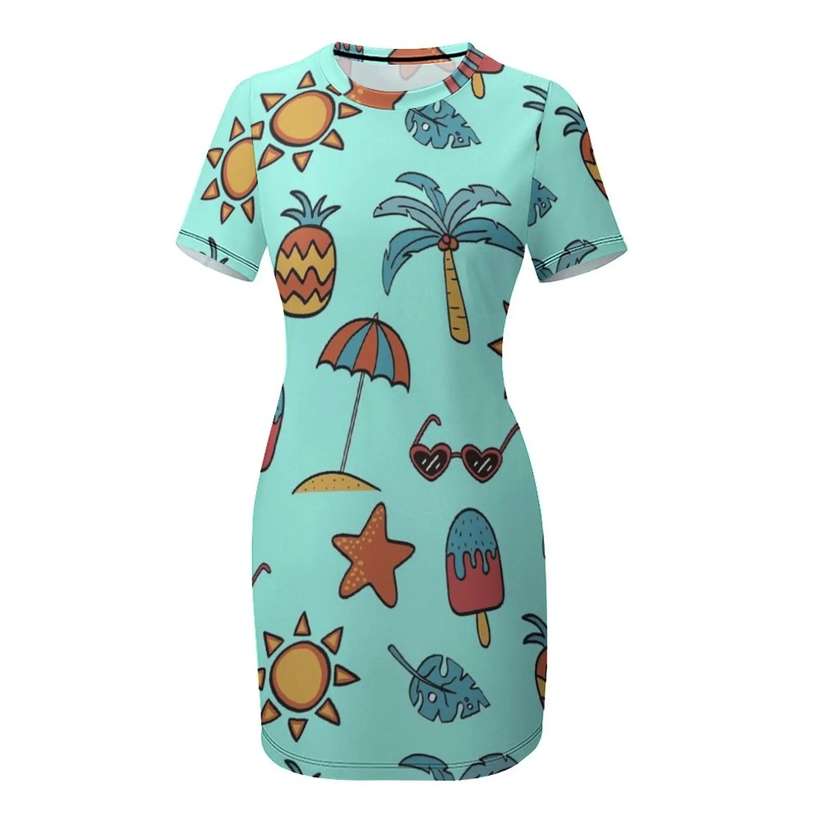 Summer vibes Short-Sleeved Dre - Summer Clothing Vibes บทวิจารณ์และราคา