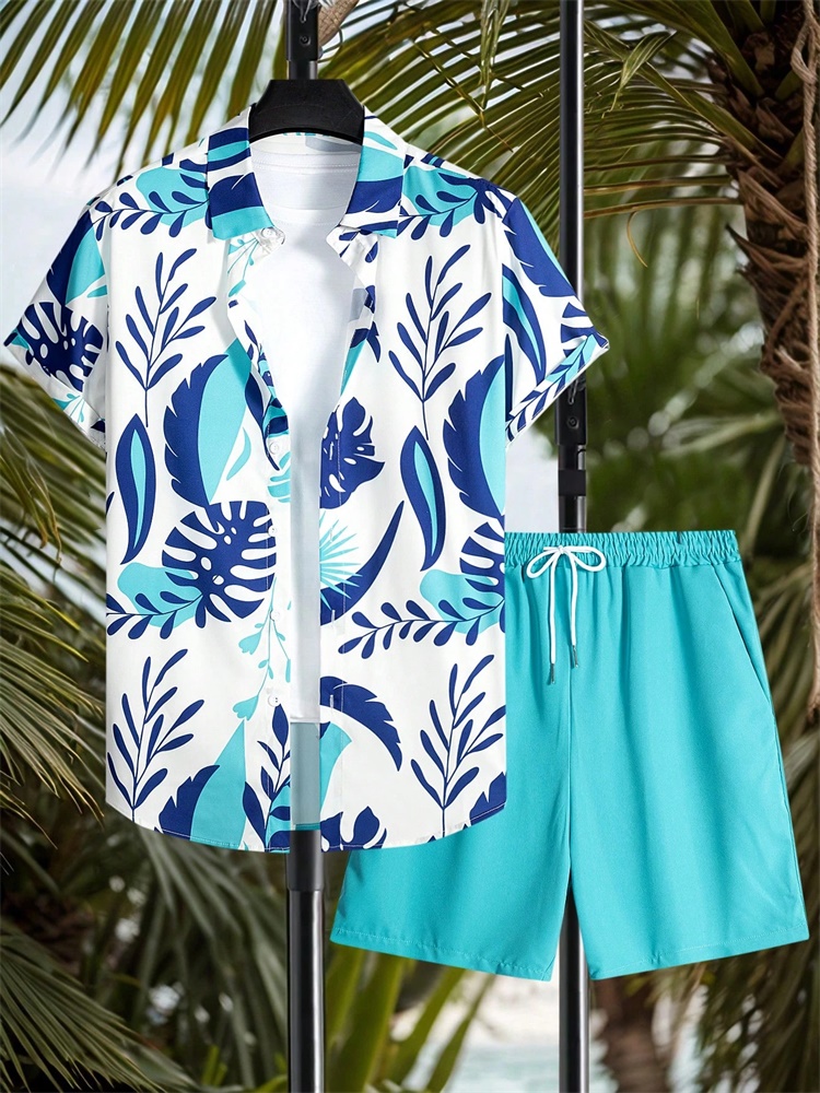 Men's Short-sleeved Shirt Set  - Summer Clothing Sets Men บทวิจารณ์และราคา