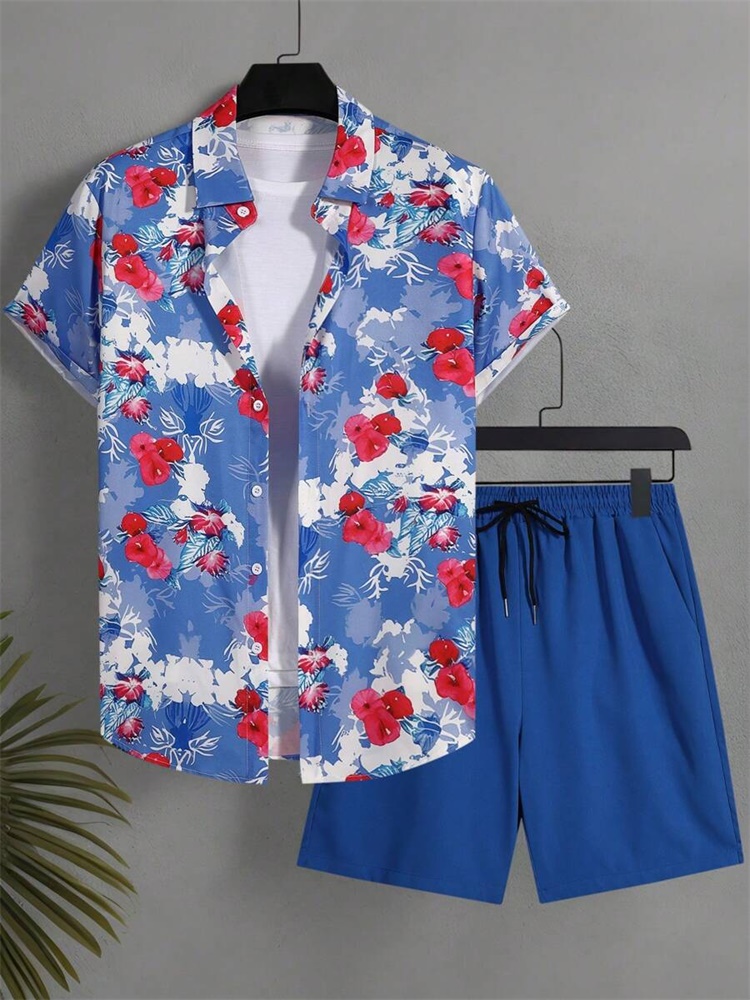 Men's Short-sleeved Shirt Set  - Summer Clothing Sets Men บทวิจารณ์และราคา