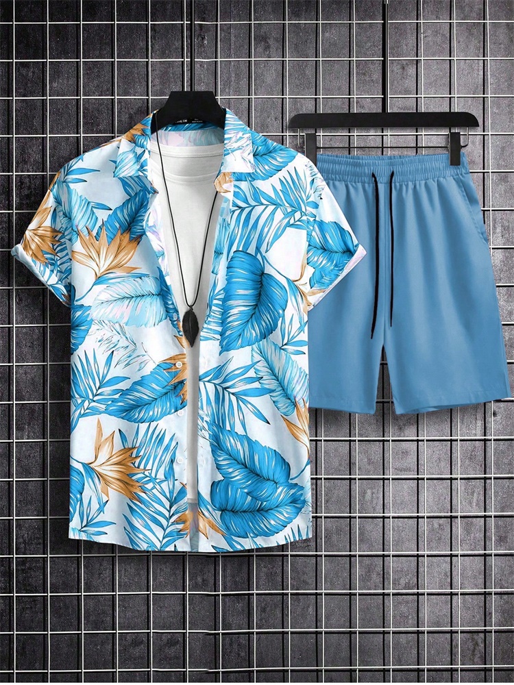 Men's Short-sleeved Shirt Set  - Summer Clothing Sets Men บทวิจารณ์และราคา