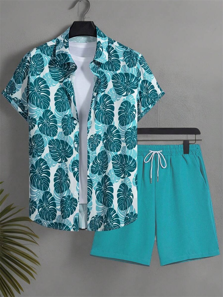 Men's Short-sleeved Shirt Set  - Summer Clothing Sets Men บทวิจารณ์และราคา