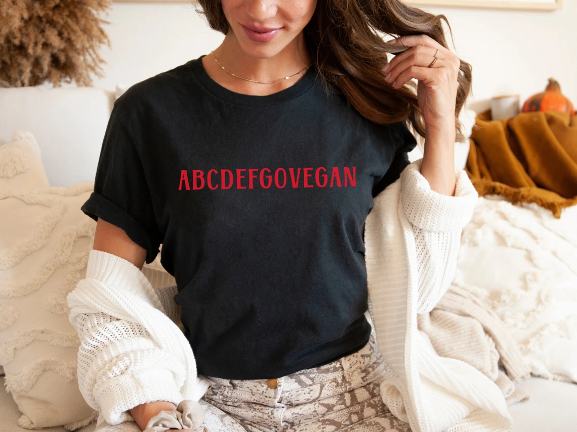 Skuggnas Go Vegan Funny Graphi - Summer Clothing Vibes บทวิจารณ์และราคา
