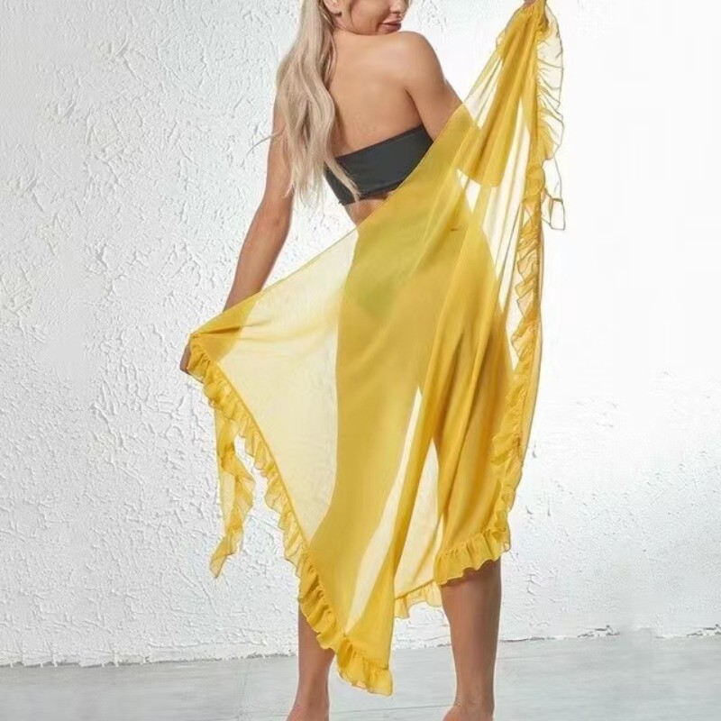5 Colors Ruffle Sarong for Wom - Sarong Pareo Wrap บทวิจารณ์และราคา
