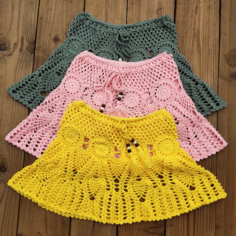 8 Color Hand Crochet Florens S - Sarong Pareo Wrap บทวิจารณ์และราคา