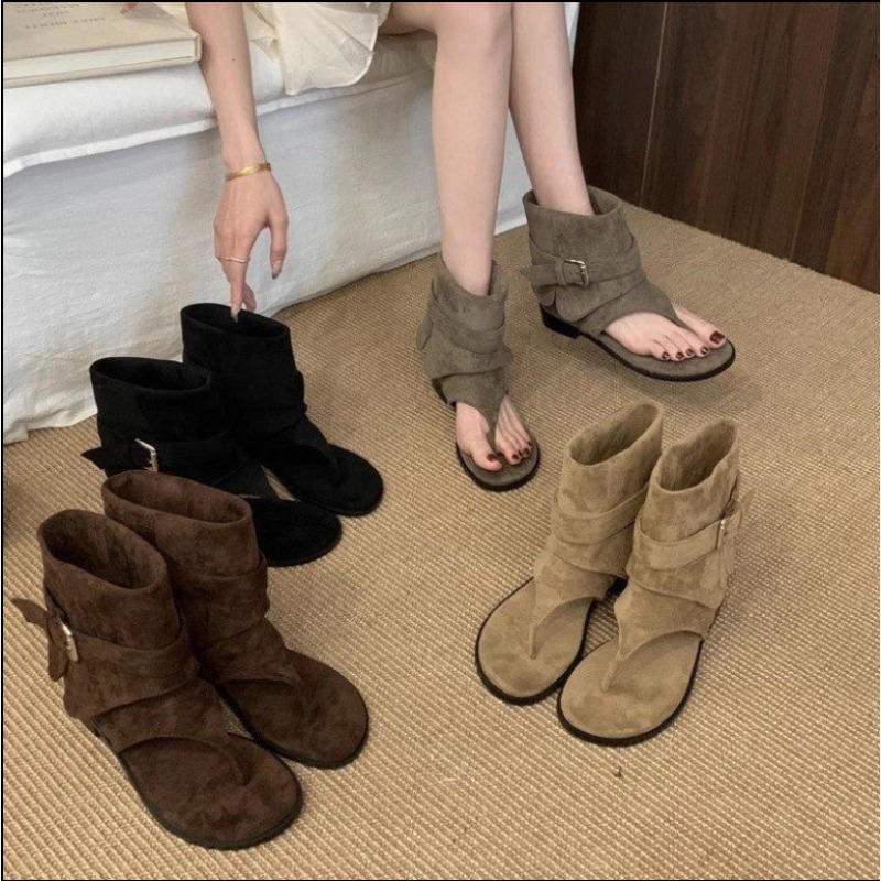 2025Spring Clip Toe Flats Sand - Summer Clothing Modest บทวิจารณ์และราคา