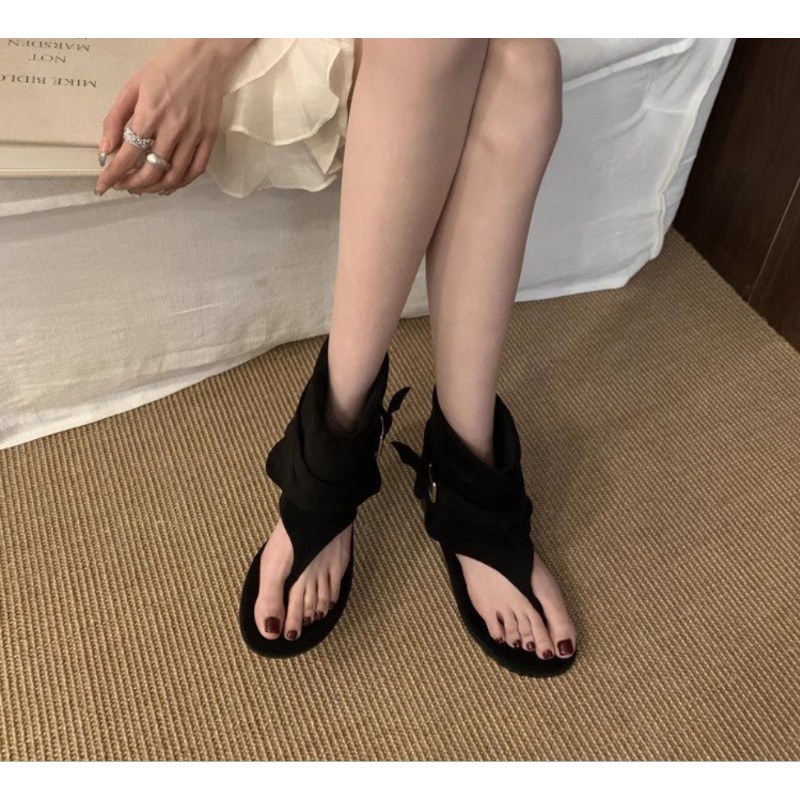2025Spring Clip Toe Flats Sand - Summer Clothing Modest บทวิจารณ์และราคา