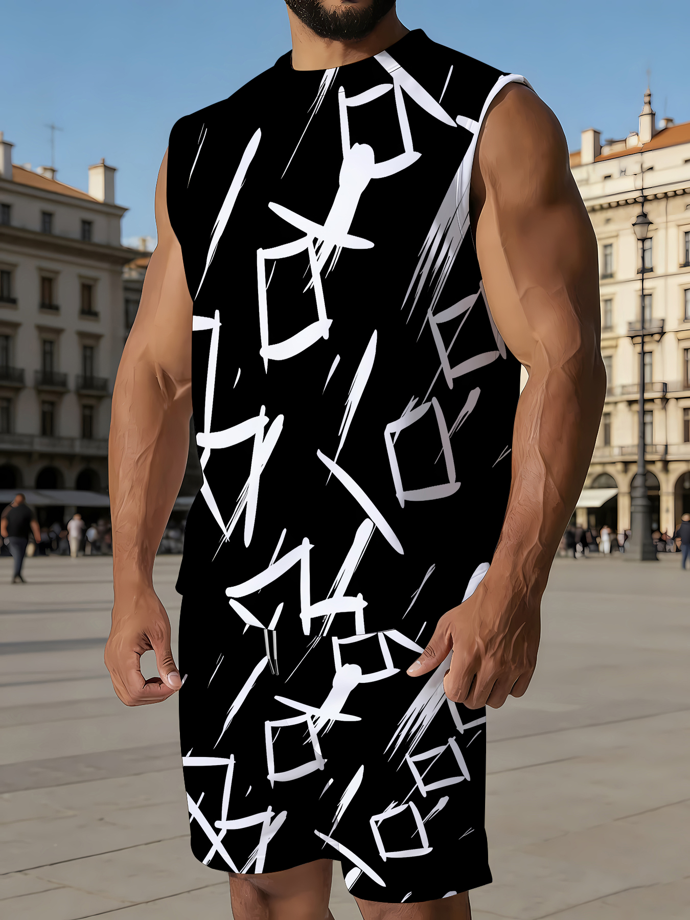 Men's Compression Tank Top and - Summer Clothing Sets บทวิจารณ์และราคา