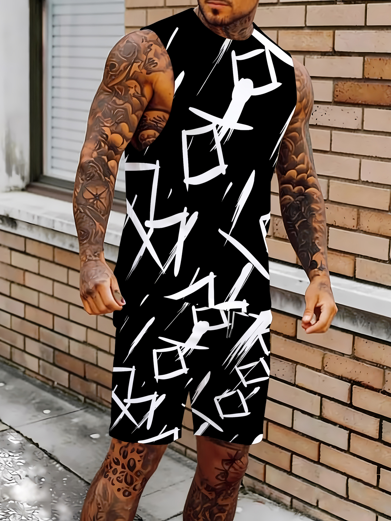 Men's Compression Tank Top and - Summer Clothing Sets บทวิจารณ์และราคา