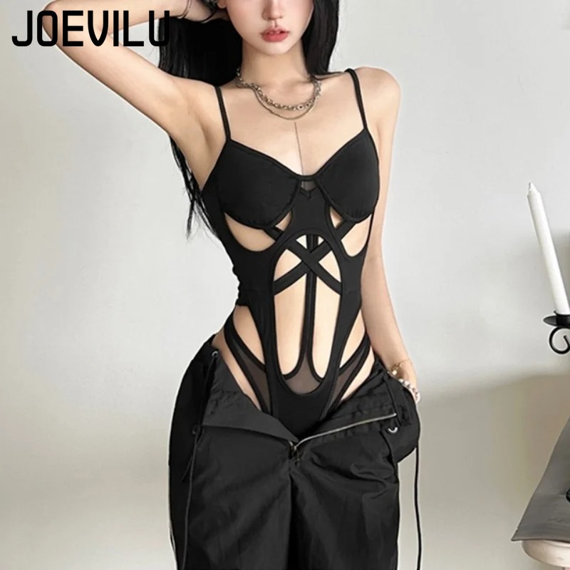 Y2K Black Bodysuit Women Hollo - Summer Clothing Model บทวิจารณ์และราคา