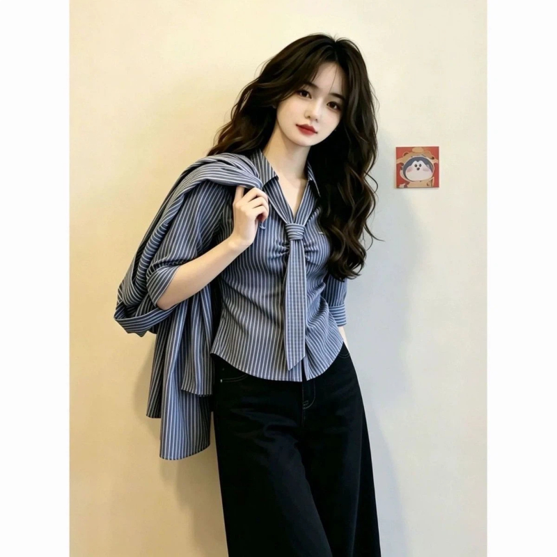 Polo Neck Lacing Short Sleeve  - Summer Clothing Trends For Women บทวิจารณ์และราคา