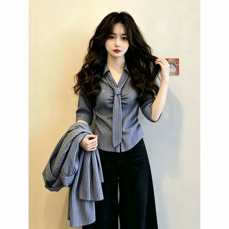 Polo Neck Lacing Short Sleeve  - Summer Clothing Trends For Women บทวิจารณ์และราคา