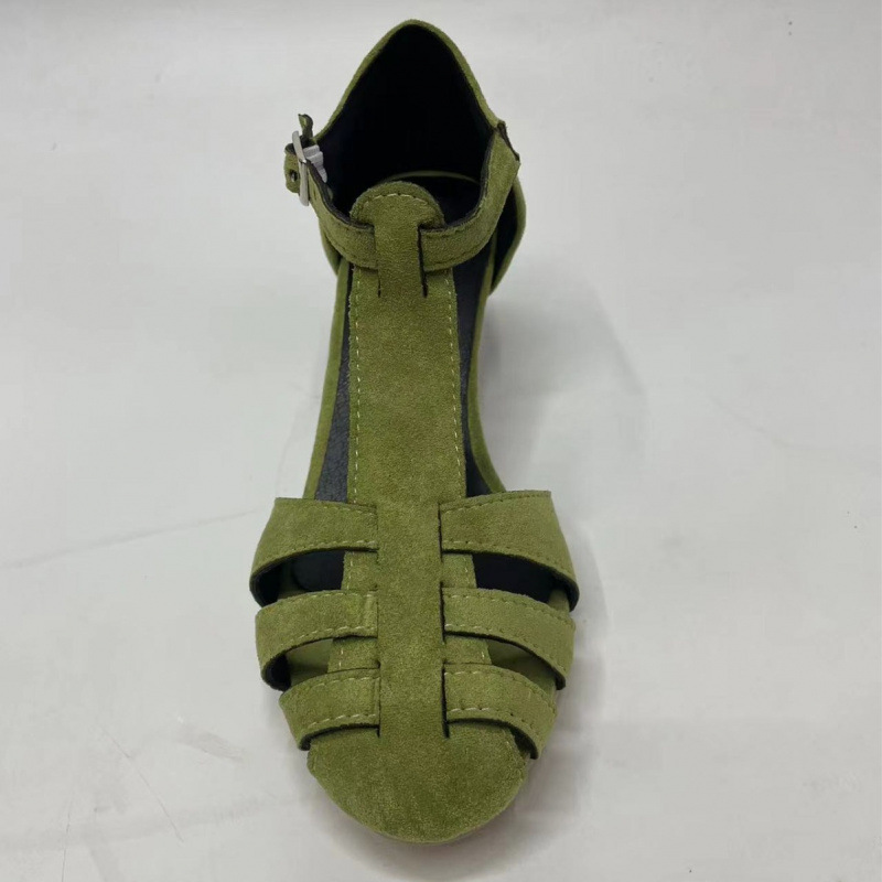 Women's Green Suede Kitten Hee - Summer Clothing Modest บทวิจารณ์และราคา