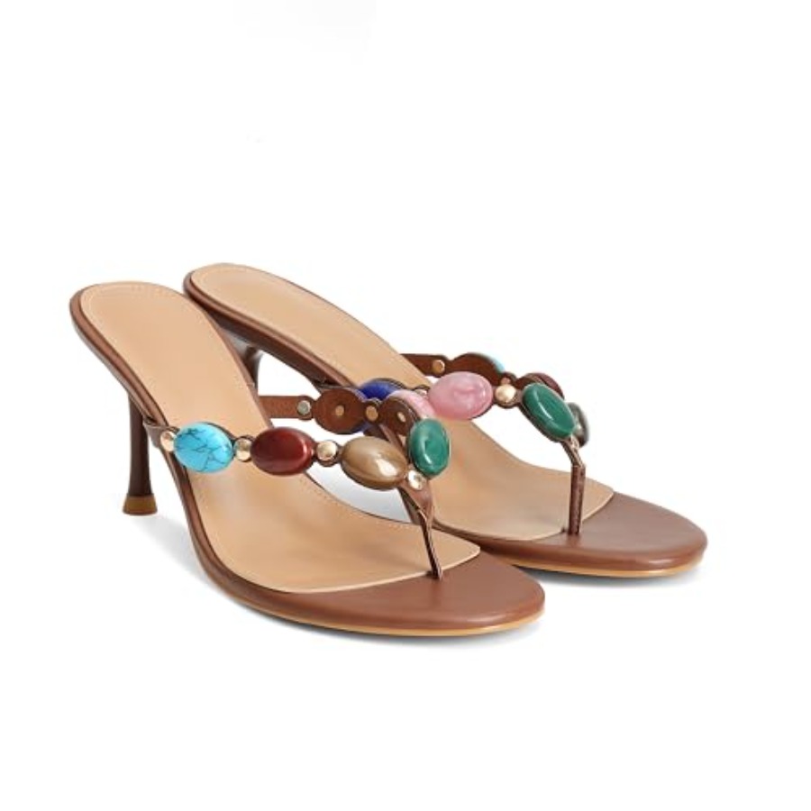 Jeweled Flip Flop Kitten Heels - Flip Flop Jeweled บทวิจารณ์และราคา