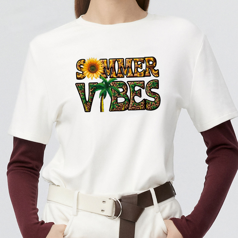 Summer Vibes Iron On Patches H - Summer Clothing Pictures บทวิจารณ์และราคา