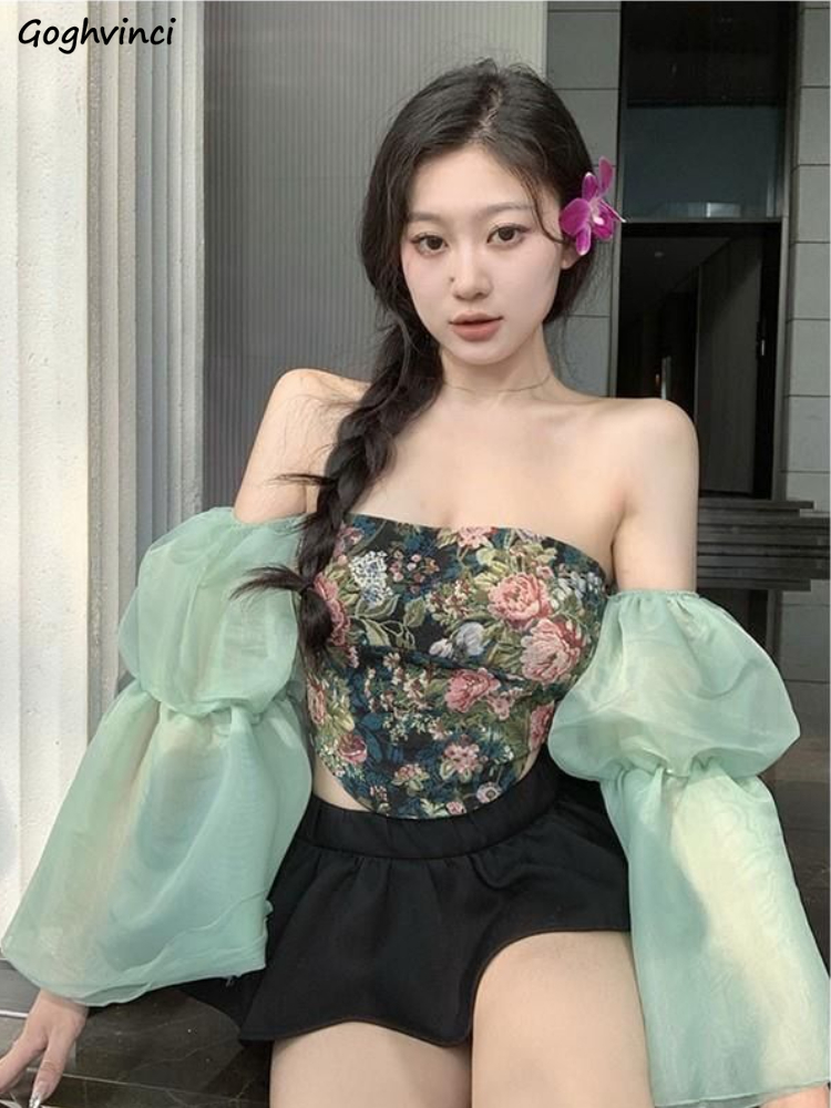 Women Crop Blouses Slash Neck  - Crop Blouse Linen บทวิจารณ์และราคา