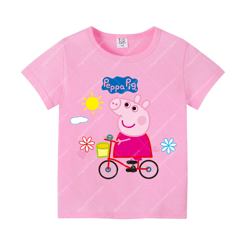 Kids Girl Cute Cotton T-shirt  - Summer Clothing Model บทวิจารณ์และราคา