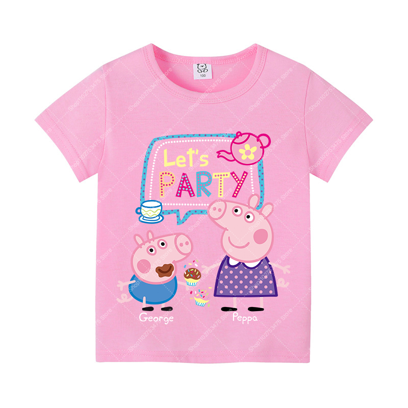 Kids Girl Cute Cotton T-shirt  - Summer Clothing Model บทวิจารณ์และราคา