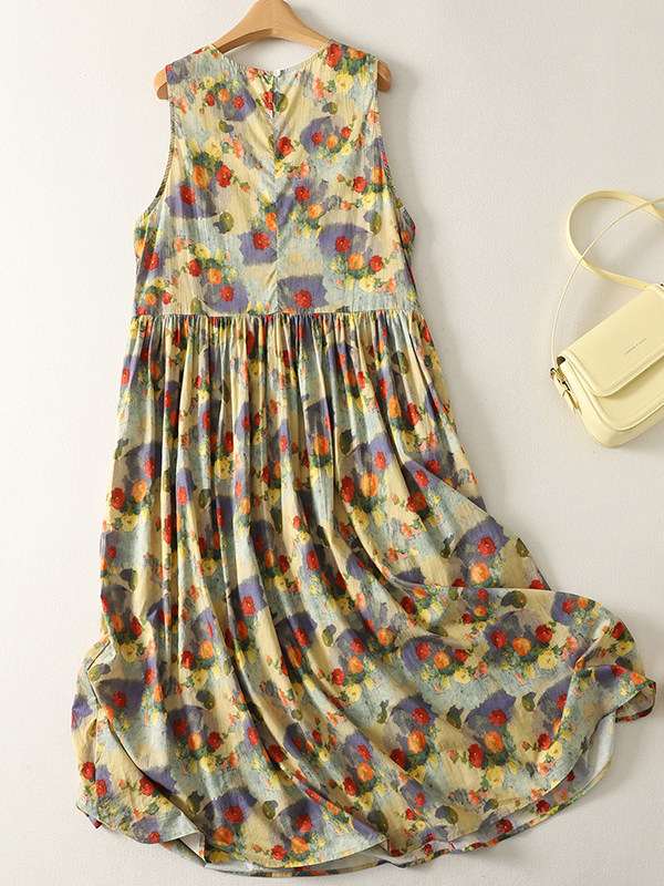 Summer Loose Floral Print Maxi - Summer Clothing Vibes บทวิจารณ์และราคา