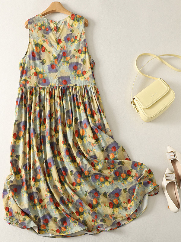 Summer Loose Floral Print Maxi - Summer Clothing Vibes บทวิจารณ์และราคา