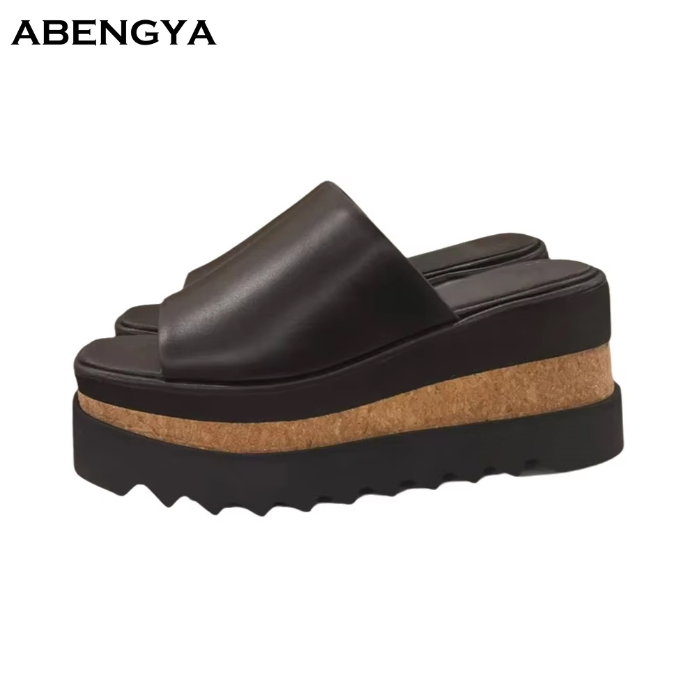 Summer New Black Leather Flat  - Summer Clothing Modest บทวิจารณ์และราคา