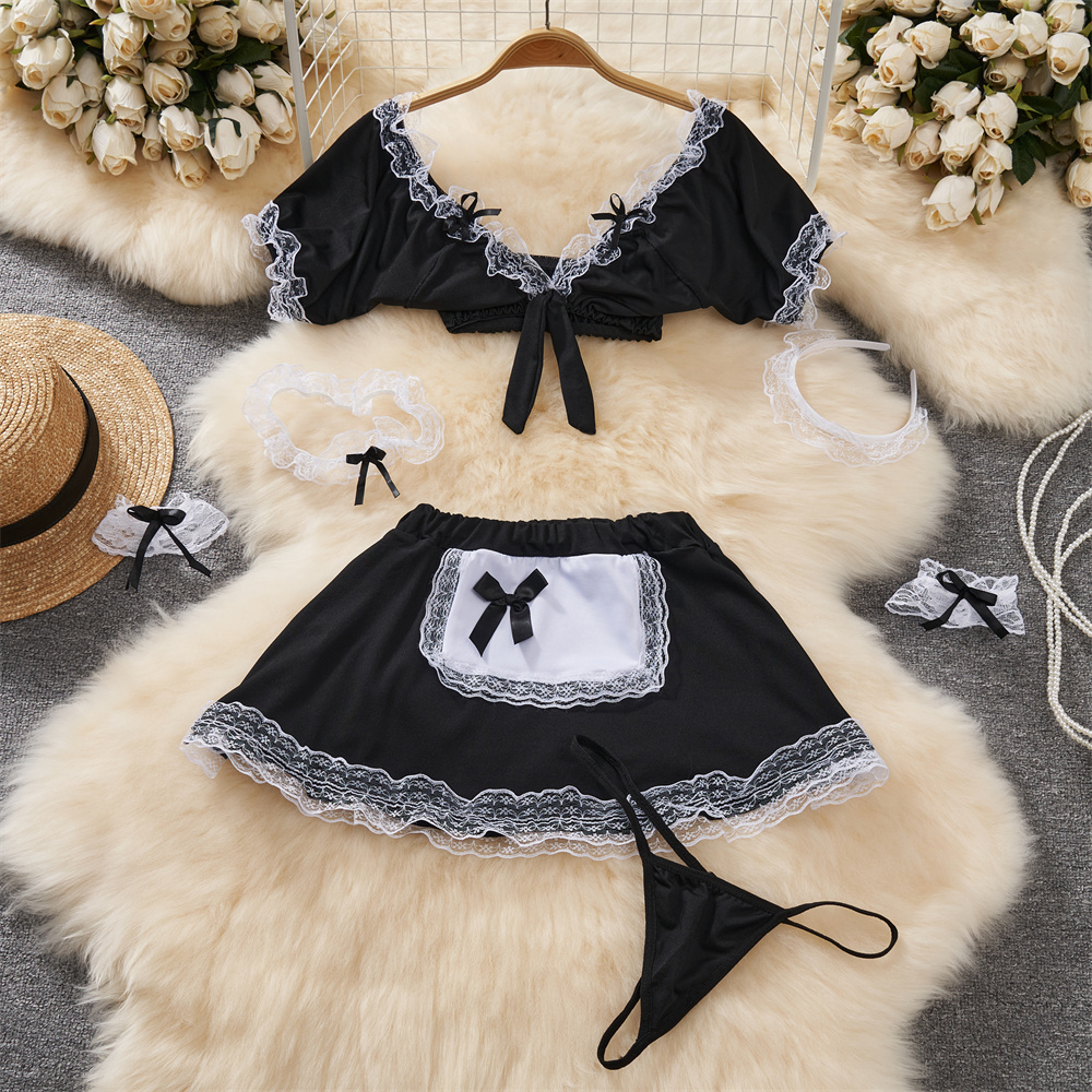 V-Neck Crop Top Elastic Waist  - Summer Clothing Model บทวิจารณ์และราคา