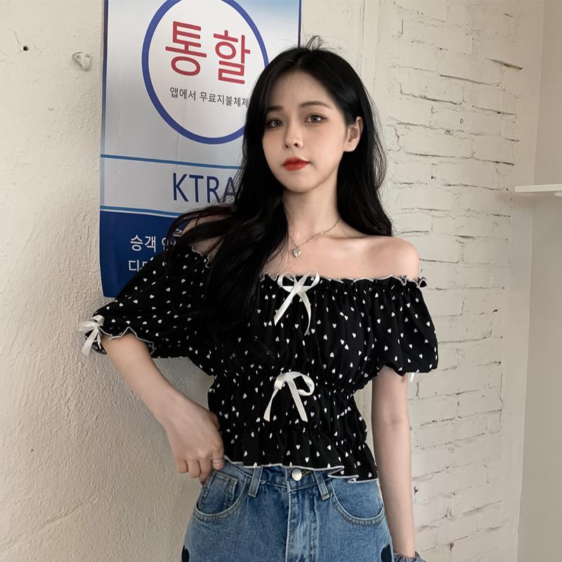 Blouses Women Summer French Pu - Crop Blouse Linen บทวิจารณ์และราคา