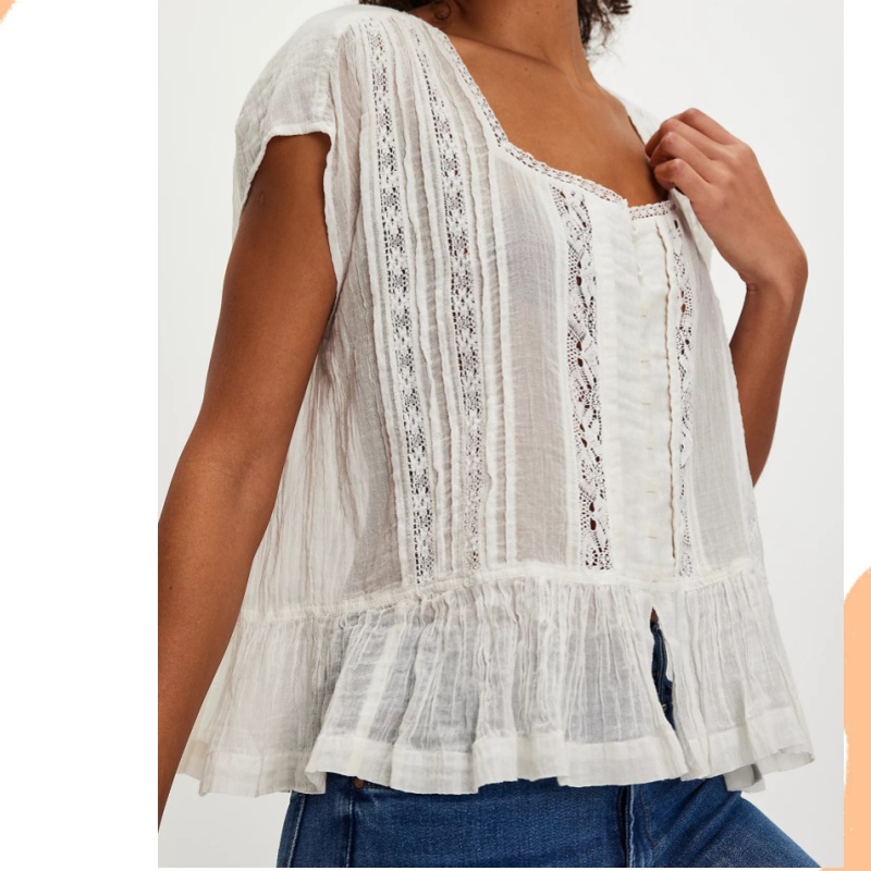 Womens Vintage Tank Crop Top L - Crop Blouse Linen บทวิจารณ์และราคา