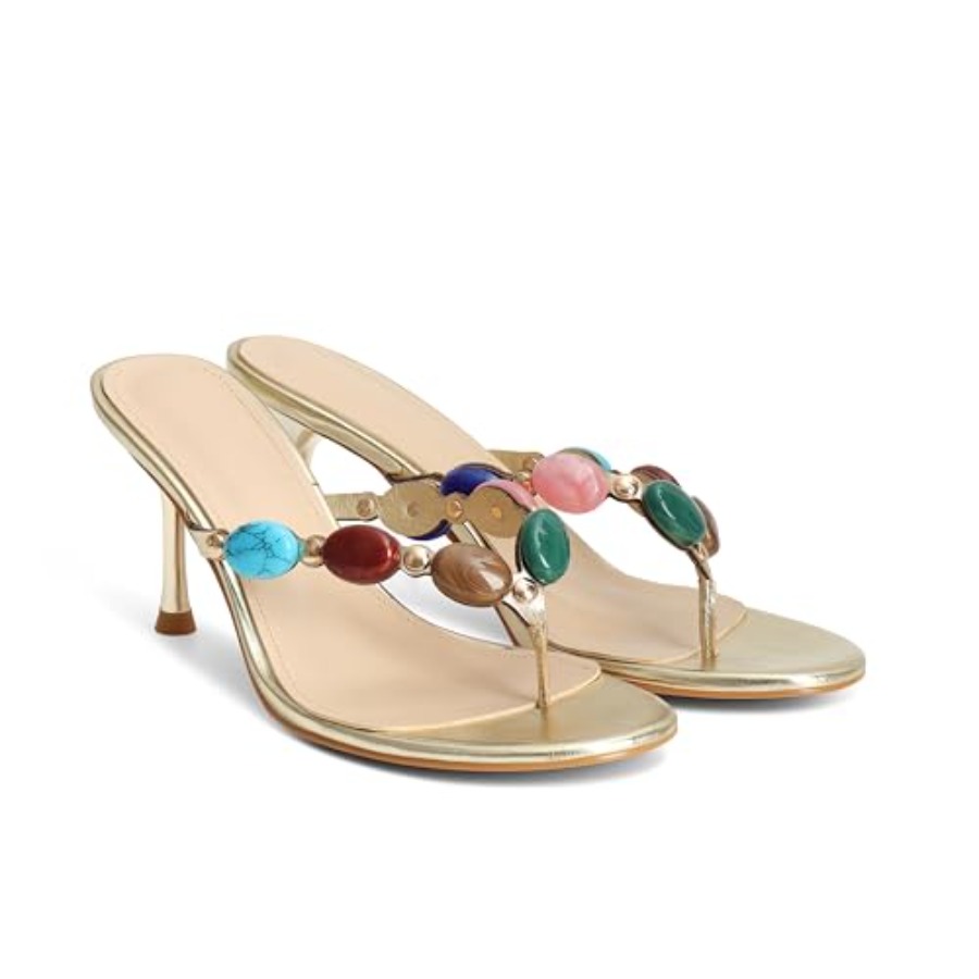 Jeweled Flip Flop Kitten Heels - Flip Flop Jeweled บทวิจารณ์และราคา