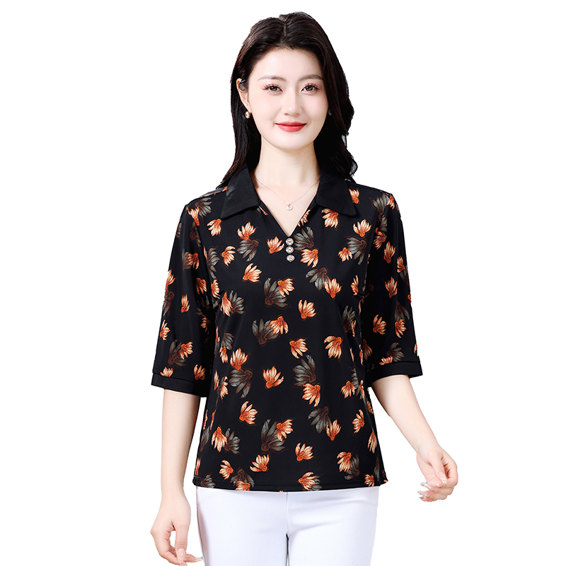 Contrast Geometric Texture Tee - Summer 2025 Clothing Essentials บทวิจารณ์และราคา