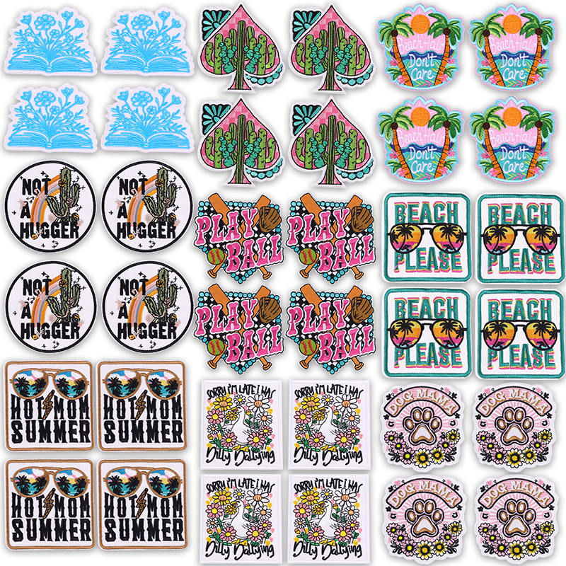 5PCS Play Ball Embroidered Pat - Summer Clothing Vibes บทวิจารณ์และราคา
