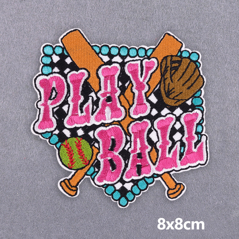 5PCS Play Ball Embroidered Pat - Summer Clothing Vibes บทวิจารณ์และราคา