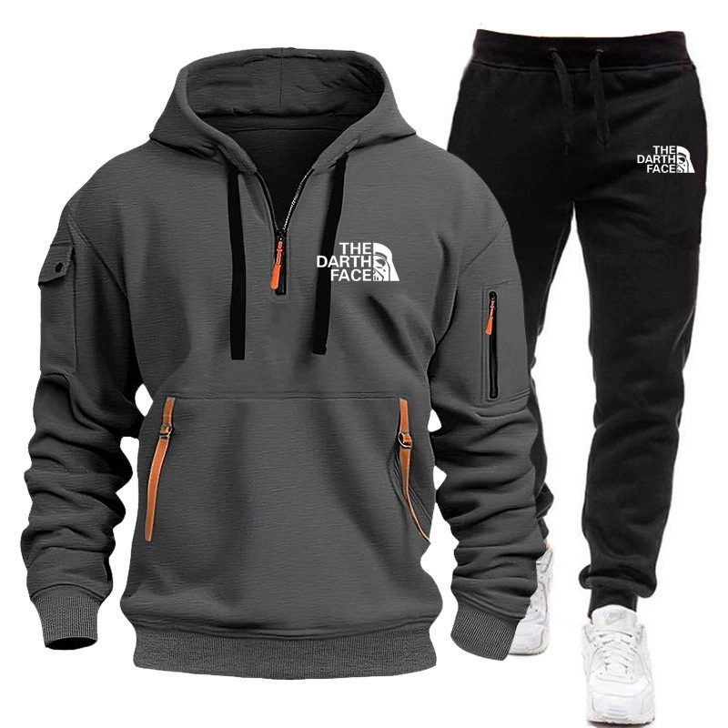 Men's hooded sports shirt set  - Summer Clothing Sets Men บทวิจารณ์และราคา