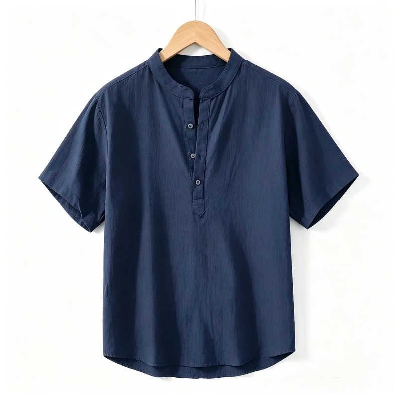 Men Cotton Linen Short-Sleeve  - Summer Clothing Linen บทวิจารณ์และราคา