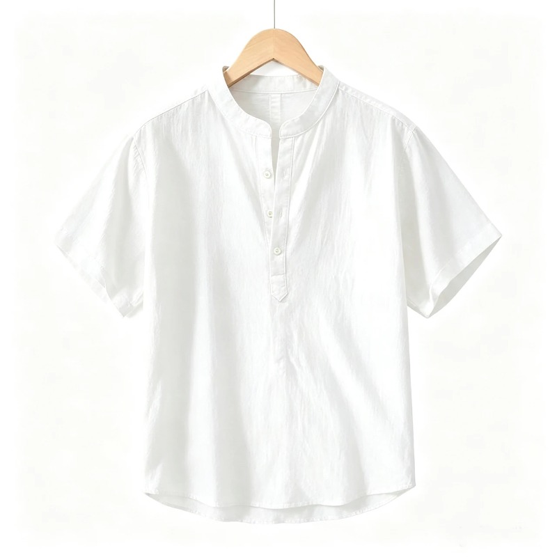 Men Cotton Linen Short-Sleeve  - Summer Clothing Linen บทวิจารณ์และราคา