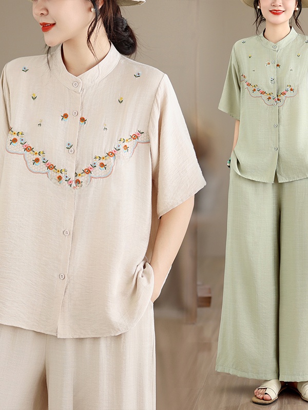 Embroidered Cotton Linen Summe - Summer Clothing Linen บทวิจารณ์และราคา