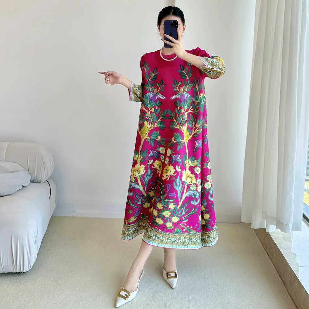 Miyake Vintage Print Dress Sev - Summer 2025 Clothing Essentials บทวิจารณ์และราคา