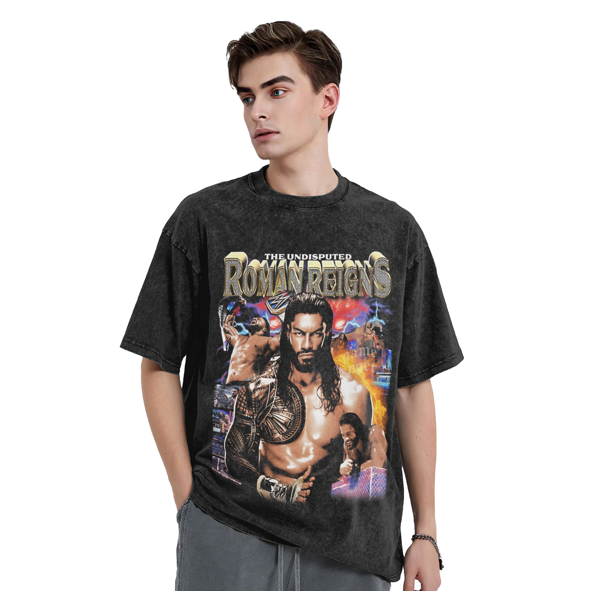 Harajuku Roman Reigns   Cute L - Summer Reign Clothing บทวิจารณ์และราคา