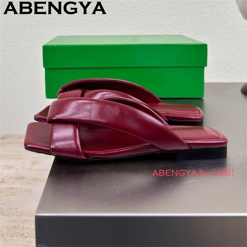 Real Leather Flat Slippers Cas - Summer Clothing Modest บทวิจารณ์และราคา