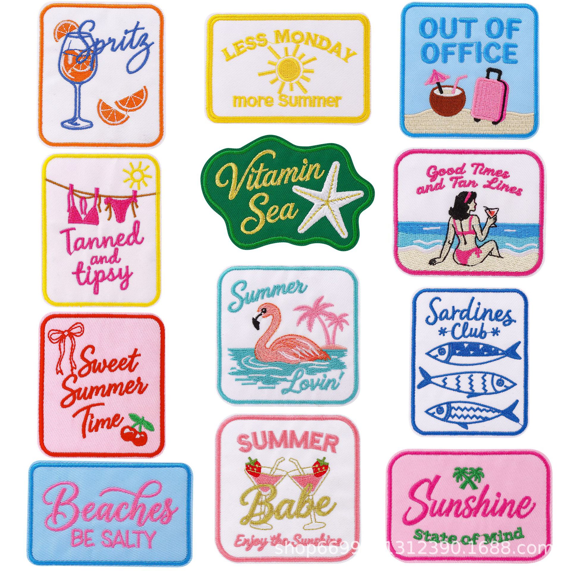 Summer Embroidered Patch Text  - Summer Clothing Pictures บทวิจารณ์และราคา