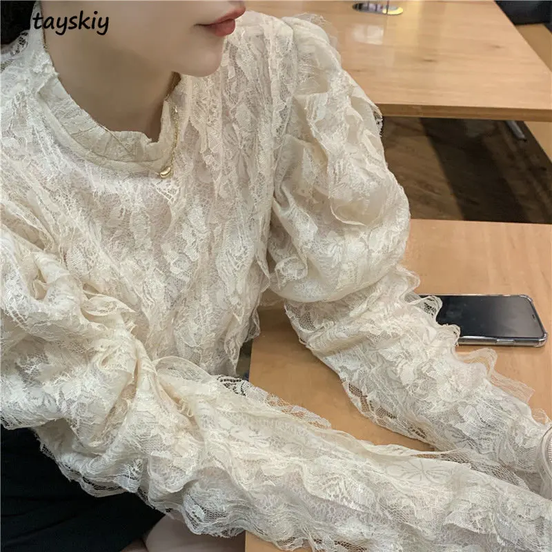 Vintage Blouses Women French S - Crop Blouse Linen บทวิจารณ์และราคา