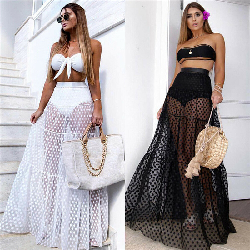 Summer Swimwear Women Maxi Ski - Sarong Pareo Wrap บทวิจารณ์และราคา