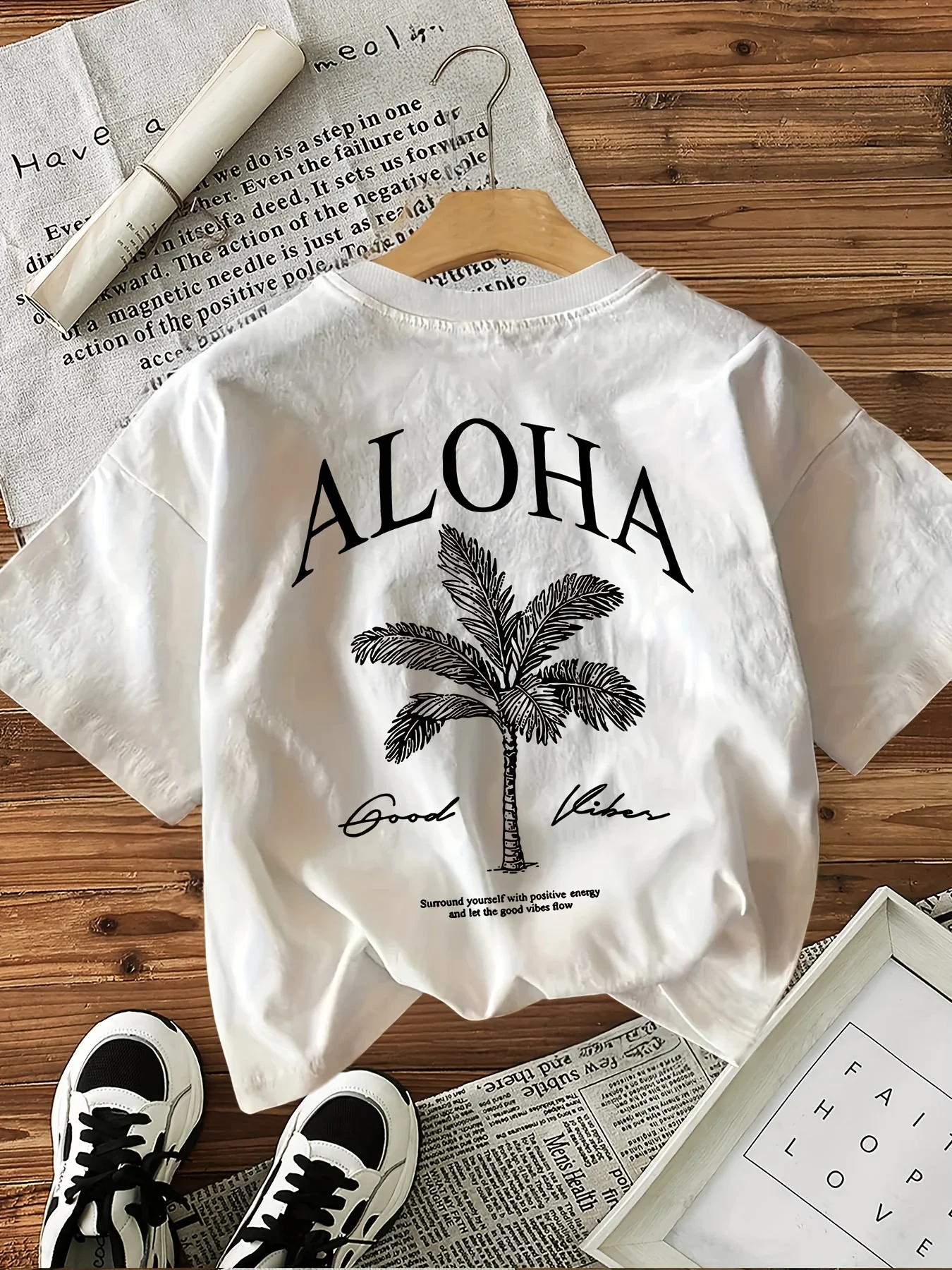 Women's Aloha Good Vibes Graph - Summer Clothing Vibes บทวิจารณ์และราคา